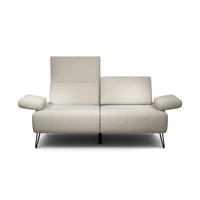 2-SITZER-SOFA in Chenille Naturfarben  - Schwarz/Naturfarben, Design, Textil/Metall (164-194/85/86-94cm) - SENSOO