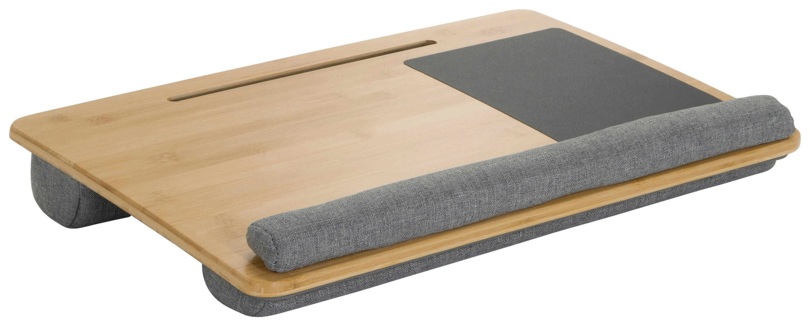 LAPTOPUNTERLAGE - Grau, Basics, Holz/Textil (54/9/36cm) - MID.YOU