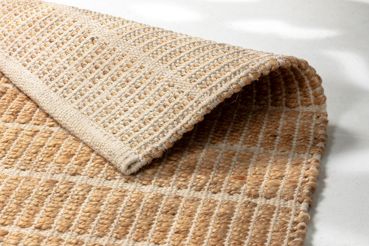 HANDWEBTEPPICH 60/110 cm Nalaya Naturfarben rechteckig  - Naturfarben, Basics, Textil (60/110cm) - Schöner Wohnen