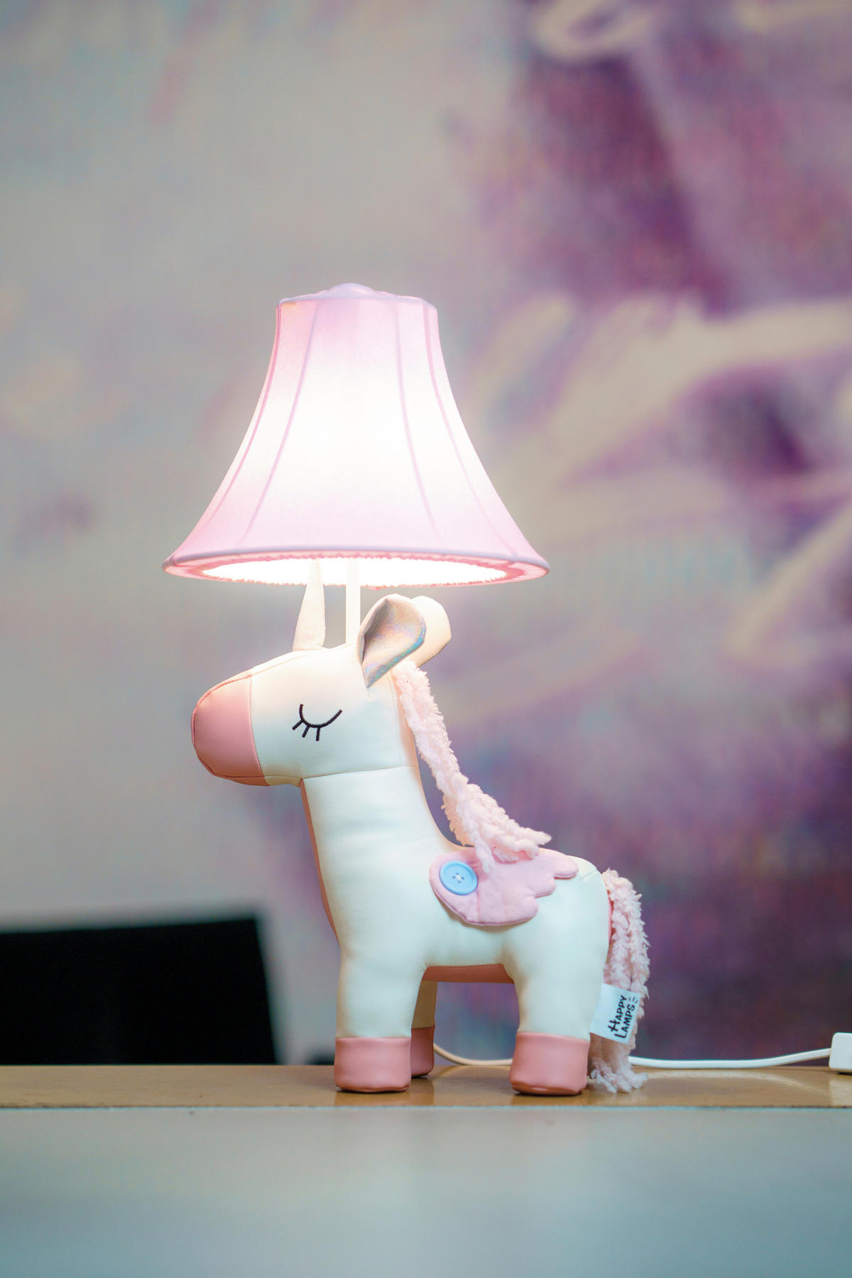 LED-KINDERTISCHLEUCHTE 26/30/51 cm   - Rosa/Weiß, LIFESTYLE, Textil/Metall (26/30/51cm) - Happy Lamps