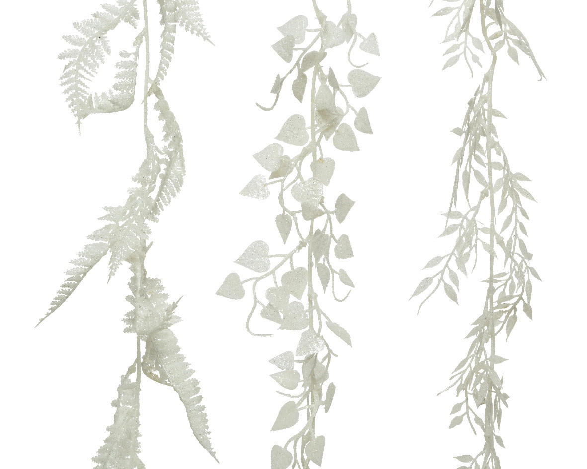 GIRLANDA - bela, Basics, umetna masa (40,00/30,00/36,00cm) - X-Mas