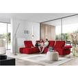 ECKSOFA in Struktur Rot  233/313 cm  - Rot/Schwarz, Design, Kunststoff/Textil (233/313cm) - Emilio Belluti