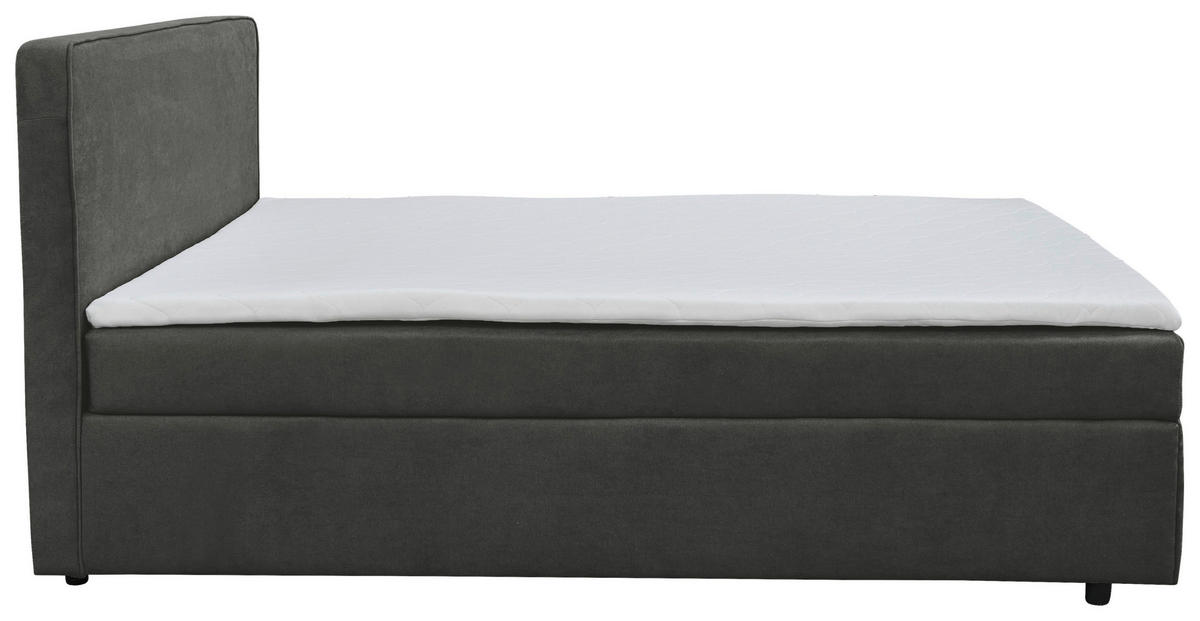 PAT TIP BOXSPRING FĂRĂ ARCURI 140/200 cm  antracit  - culoare natur/antracit, Modern, plastic/lemn (140/200cm) - MID.YOU