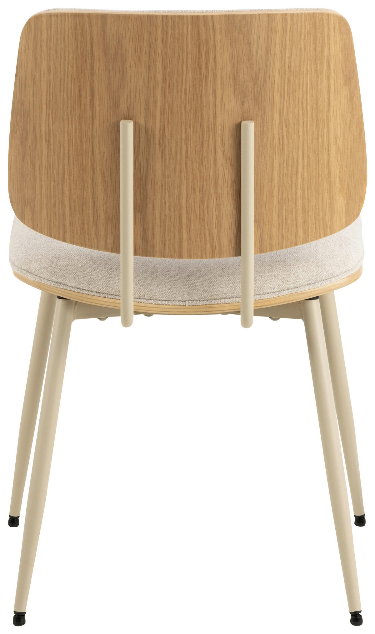 STOL stål struktur  - beige/naturfärgad, Trend, metall/trämaterial (51,5/82,5/53cm) - MID.YOU