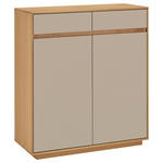 SCHUHSCHRANK 86/103/37 cm  - Sandfarben/Eiche Bianco, Design, Holz/Holzwerkstoff (86/103/37cm) - Novel