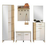 GARDEROBE 5-teilig  in 220/192,5/40 cm  - Kaschmir/Eiche Artisan, Basics, Glas/Holzwerkstoff (220/192,5/40cm) - Carryhome