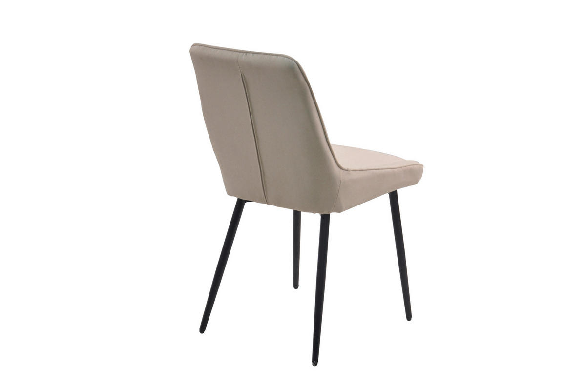 STUHL-SET 2 Stück  in  - Beige/Schwarz, Design, Textil/Metall (52/86/56cm) - Livetastic
