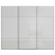 SCHWEBETÜRENSCHRANK 301/223/68 cm 3-türig Grau  - Alufarben/Grau, KONVENTIONELL, Glas/Holzwerkstoff (301/223/68cm) - Novel