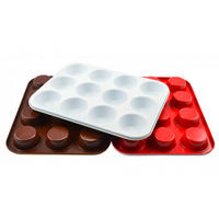 Tavă Pentru Brioșe - maro/culoare prună, Basics, metal (35/27cm)