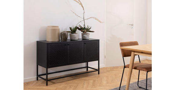 SIDEBOARD 125/75/40 cm  - Schwarz, Design, Metall (125/75/40cm) - Ambia Home