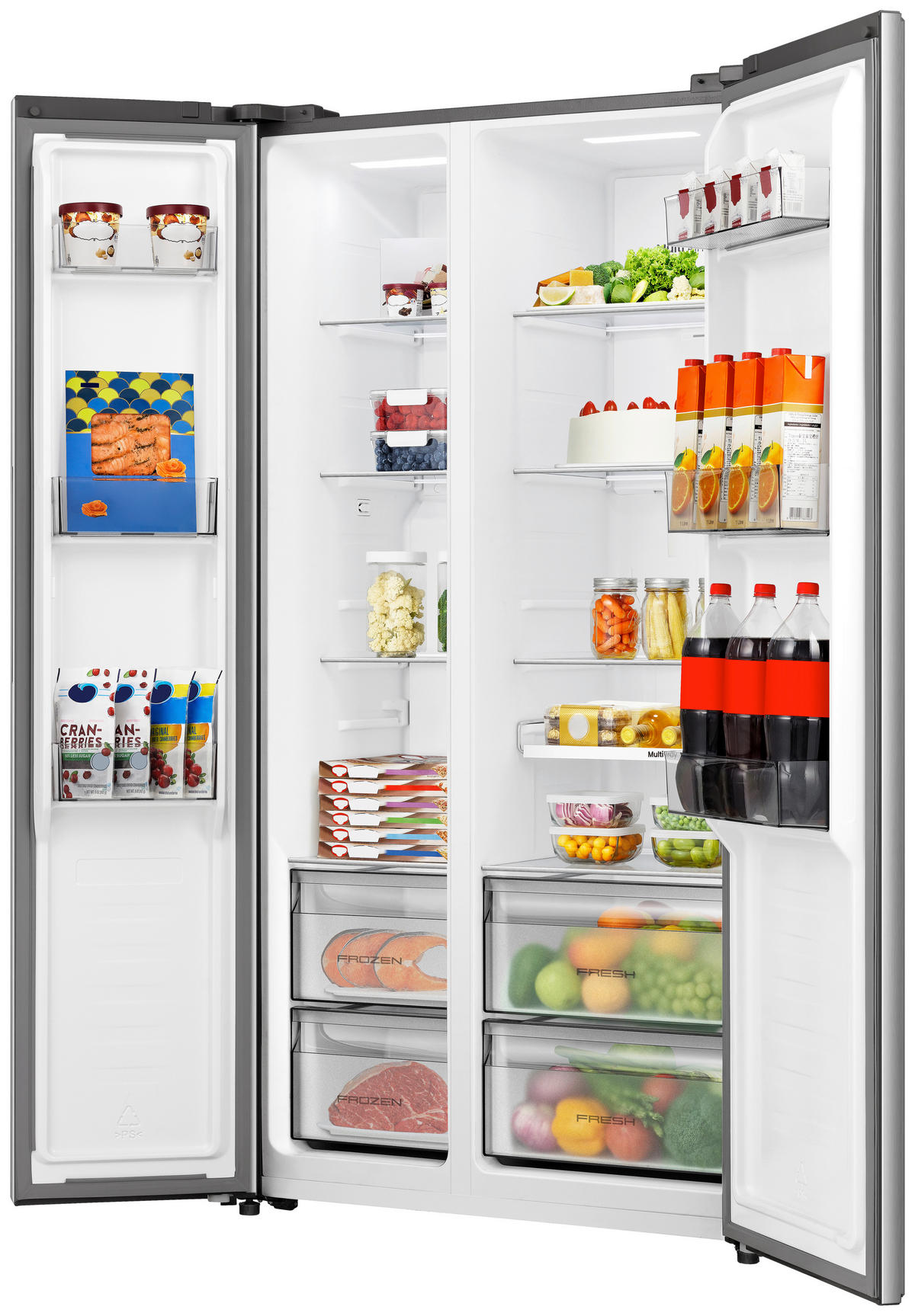 SIDE-BY-SIDE 91,9/178,6/61,5 cm RS3P558NEIC  - Grau, Trend (91,9/178,6/61,5cm) - Hisense