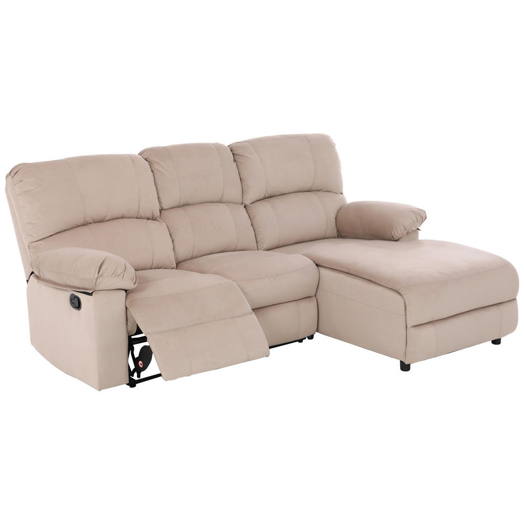 Thumbnail - P & B Ecksofa, Beige, Textil, 3-Sitzer, L-Form, Ottomane rechts, 216x159 cm, Relaxfunktion, Wohnzimmer, Sofas & Couches,...