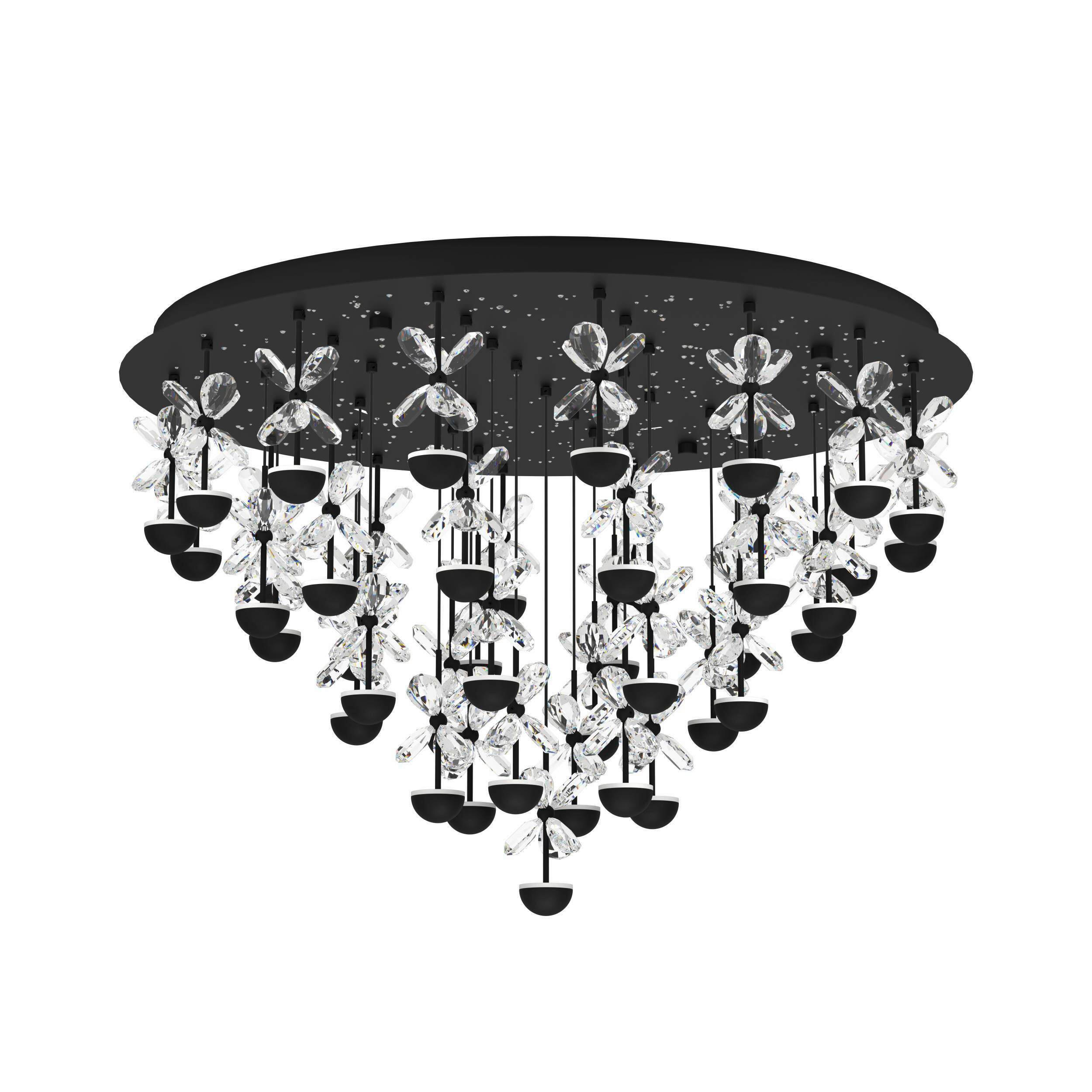 LED-DECKENLEUCHTE Pianopoli 78/52,5 cm   - Klar/Schwarz, Design, Glas/Metall (78/52,5cm) - Eglo