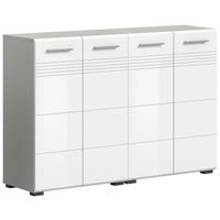 SREDNJE VISOKA OMARA 120/80/30 cm  - barve kroma/črna, Moderno, umetna masa/leseni material (120/80/30cm) - MID.YOU