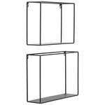 WANDREGALSET 40/28/10 cm  - Schwarz, Trend, Metall (40/28/10cm) - Landscape