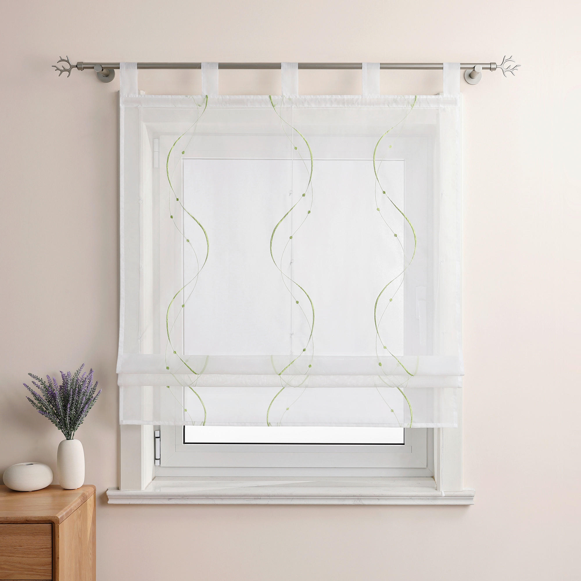 FALTROLLO  transparent  120/140 cm   - Weiß/Hellgrün, Basics, Textil (120/140cm) - Joyswahl