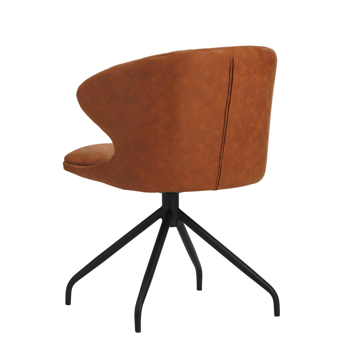 STOLIČKA S PODRÚČKAMI, mikrovlákno, koňaková - čierna/koňaková, Modern, kov/textil (56/80/44cm) - MID.YOU