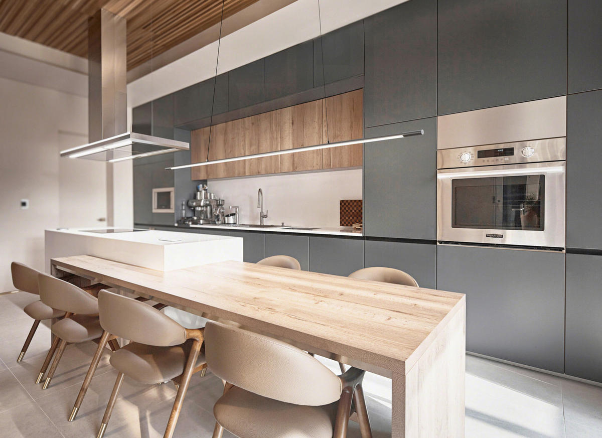 LED-HÄNGELEUCHTE 155/4/20-210 cm  - Grau, Design, Kunststoff/Metall (155/4/20-210cm) - Helestra