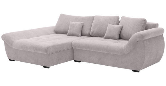 ECKSOFA Beige Flachgewebe - Beige/Schwarz, Design, Kunststoff/Textil (175/278cm) - Xora