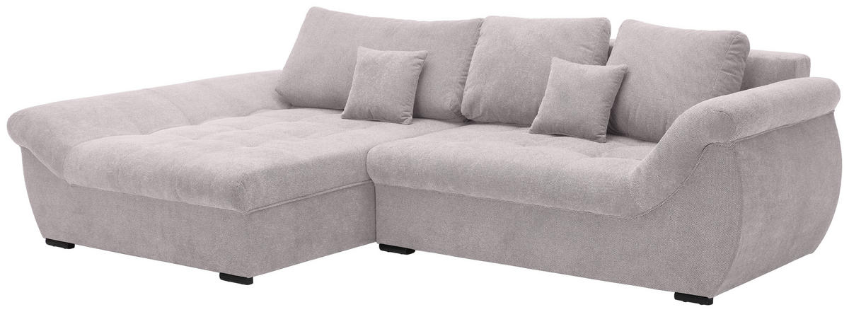 ECKSOFA Beige Flachgewebe  - Beige/Schwarz, Design, Kunststoff/Textil (175/278cm) - Xora