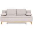 SCHLAFSOFA  in Webstoff Hellgrau  - Hellgrau/Naturfarben, KONVENTIONELL, Holz/Textil (203/95/96cm) - Venda