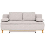 SCHLAFSOFA  in Webstoff Hellgrau  - Hellgrau/Naturfarben, KONVENTIONELL, Holz/Textil (203/95/96cm) - Venda