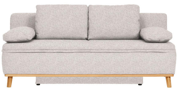 SCHLAFSOFA  in Webstoff Hellgrau  - Hellgrau/Naturfarben, KONVENTIONELL, Holz/Textil (203/95/96cm) - Venda