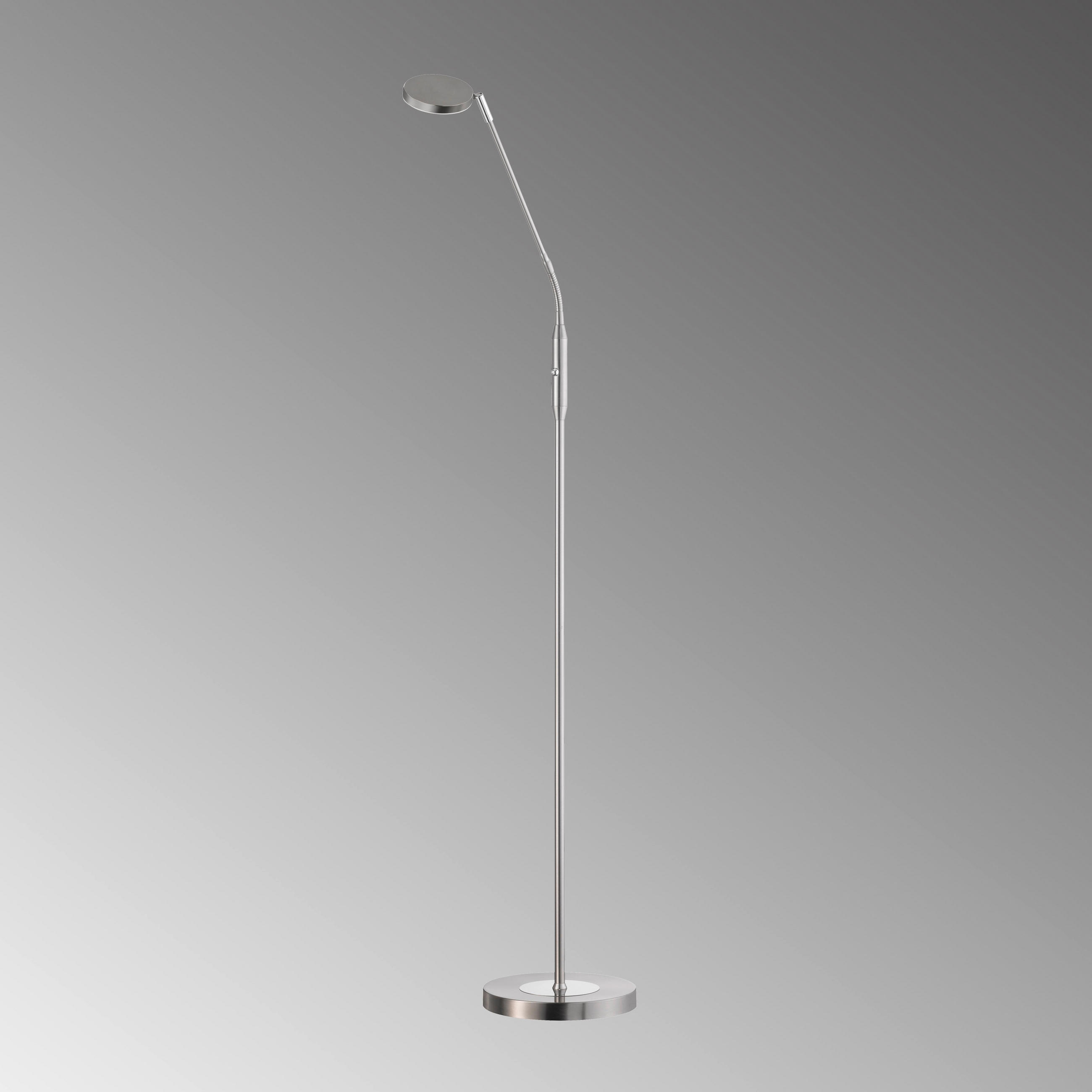 LED-STEHLEUCHTE 23/150 cm    - Chromfarben/Nickelfarben, Basics, Metall (23/150cm)