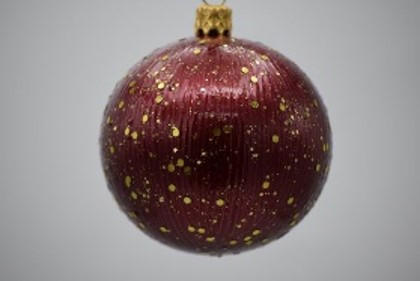 CHRISTBAUMKUGEL 7 cm  - Dunkelrot, Basics, Glas/Metall (7cm) - X-Mas