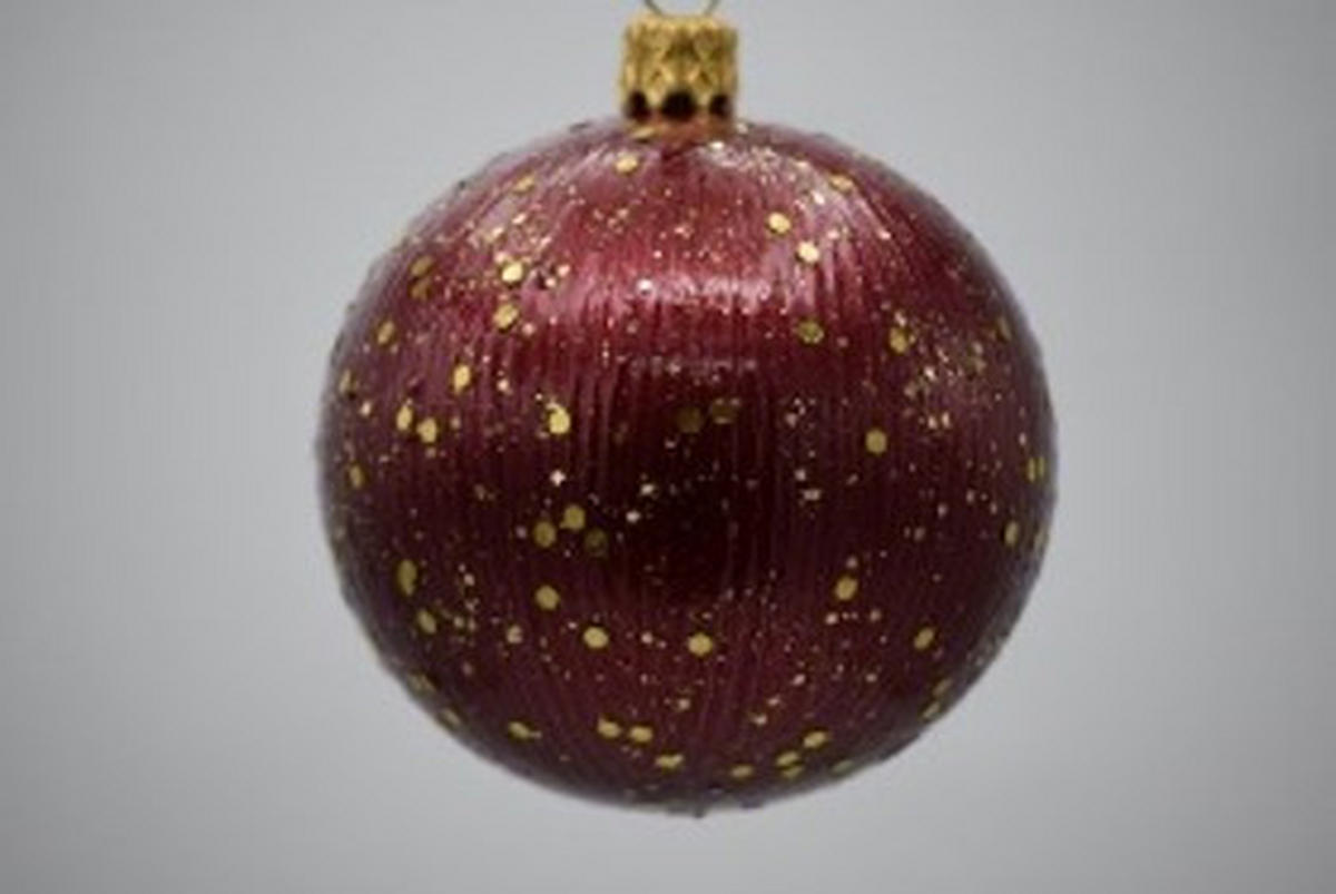 CHRISTBAUMKUGEL 7 cm  - Dunkelrot, Basics, Glas/Metall (7cm) - X-Mas