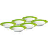 SUPPENTELLERSET VARIO 6-teilig  - Weiß/Grün, Basics, Keramik (21,5cm) - Van Well