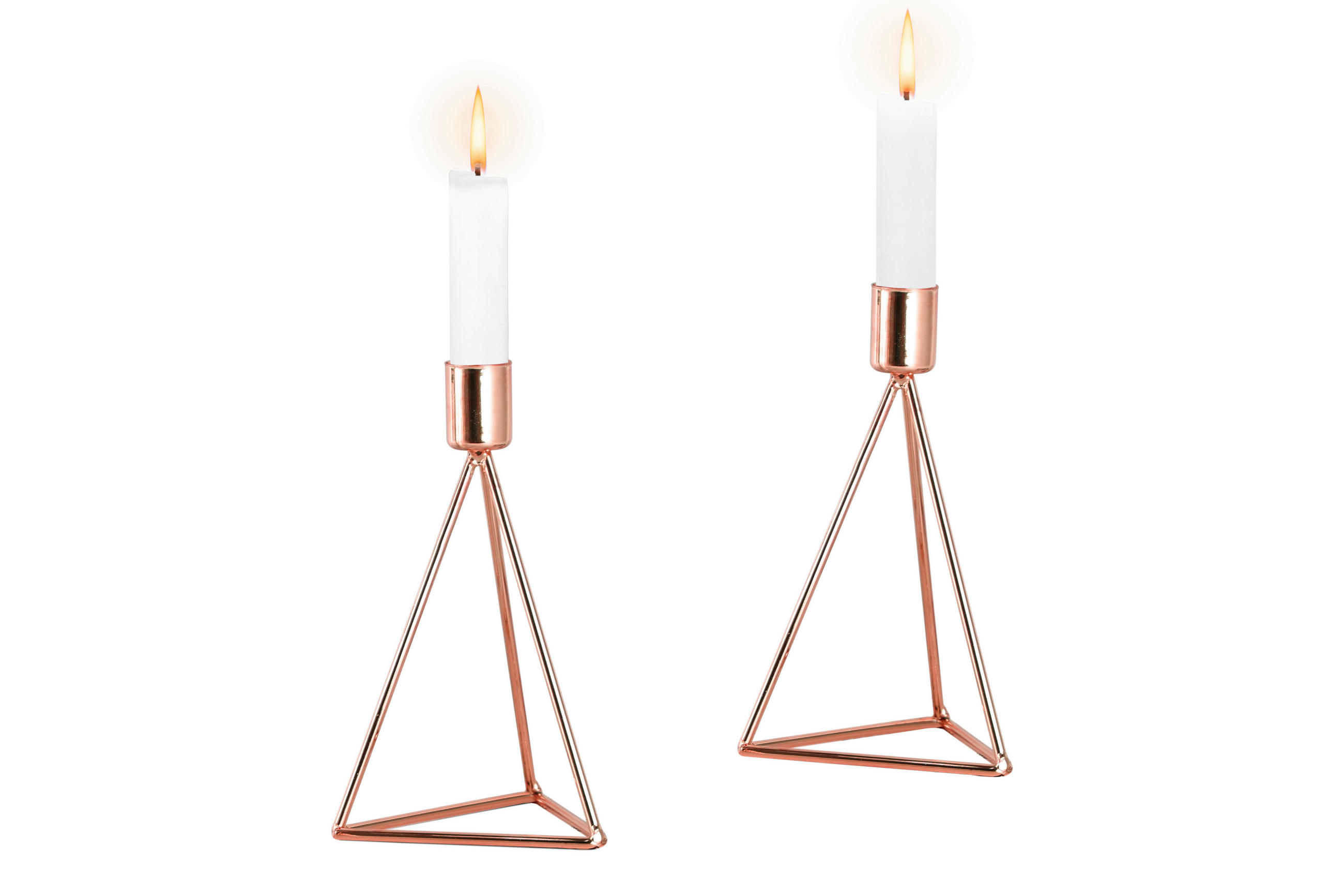 LJUSSTAKE SET  - kopparfärgad, Basics, metall (9,5/16,5cm) - Echtwerk