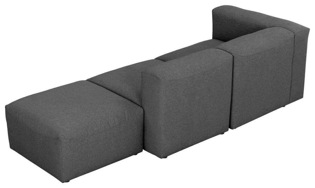 OTTOMANE LENA Anthrazit  - Anthrazit, Design, Kunststoff/Textil (250/73/100cm) - Max Winzer