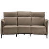TRAPEZSOFA in Mikrofaser Taupe  - Taupe/Schwarz, Konventionell, Textil/Metall (221/103/95cm) - Dieter Knoll