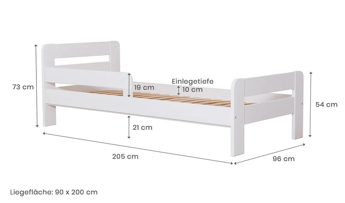 POSTEĽ S VÝSUVNÝM LÔŽKOM, 90/200 cm svetlosivá - svetlosivá, Modern, drevo (90/200cm) - MID.YOU