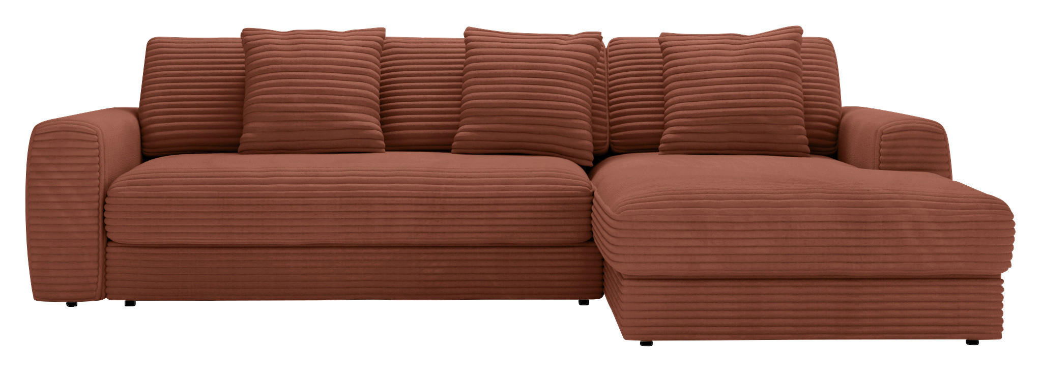 ECKSOFA Bronzefarben Cord - Schwarz/Bronzefarben, MODERN, Kunststoff/Textil (302/182cm) - Carryhome