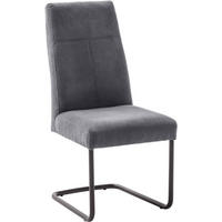 SCHWINGSTUHL  in Cord  - Anthrazit/Schwarz, Modern, Textil/Metall (50/102/63cm) - Carryhome