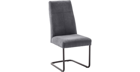 SCHWINGSTUHL in Cord - Anthrazit/Schwarz, MODERN, Textil/Metall (50/102/63cm) - Carryhome