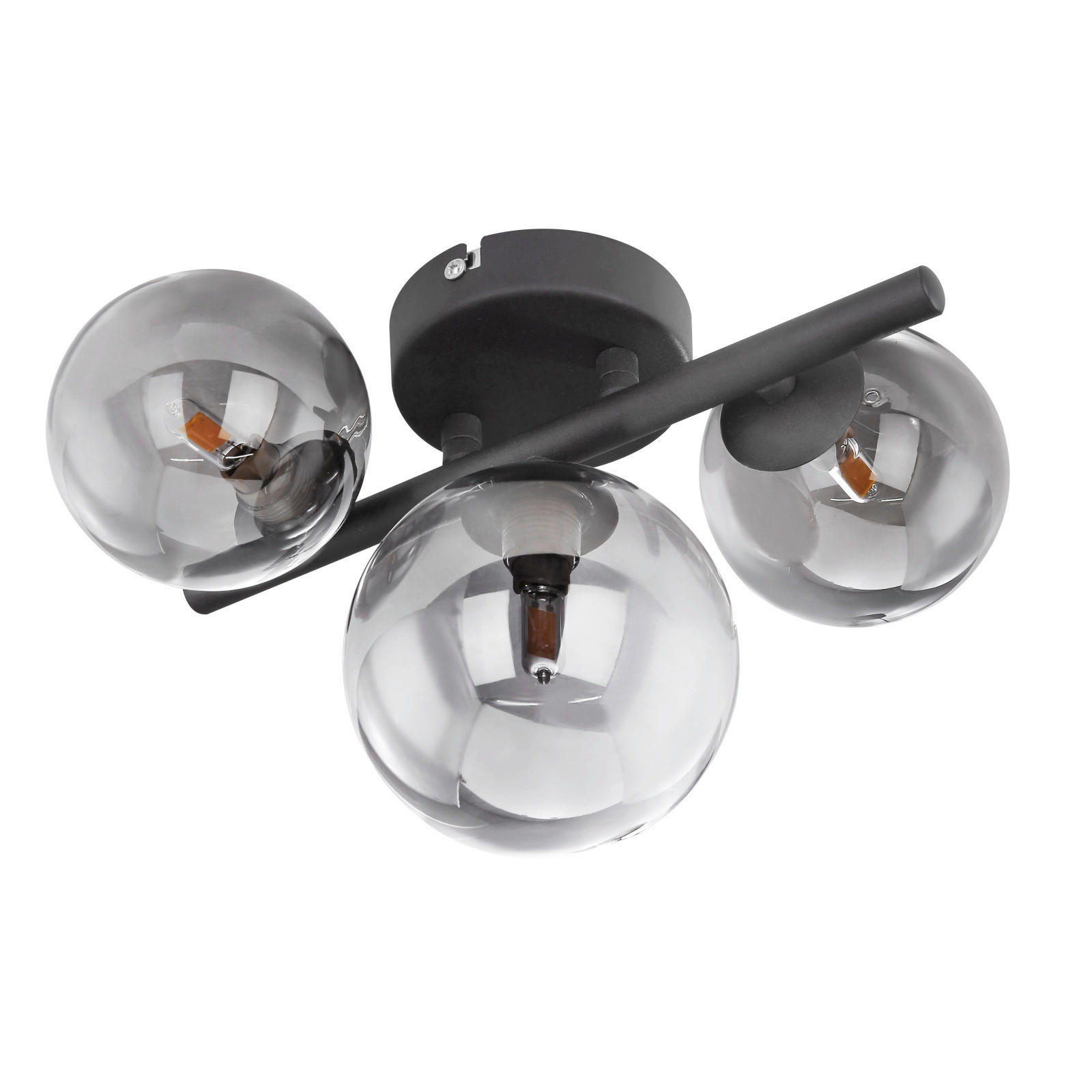 LED-WANDLEUCHTE - Schwarz, Design, Glas/Metall (28/19cm) - Globo