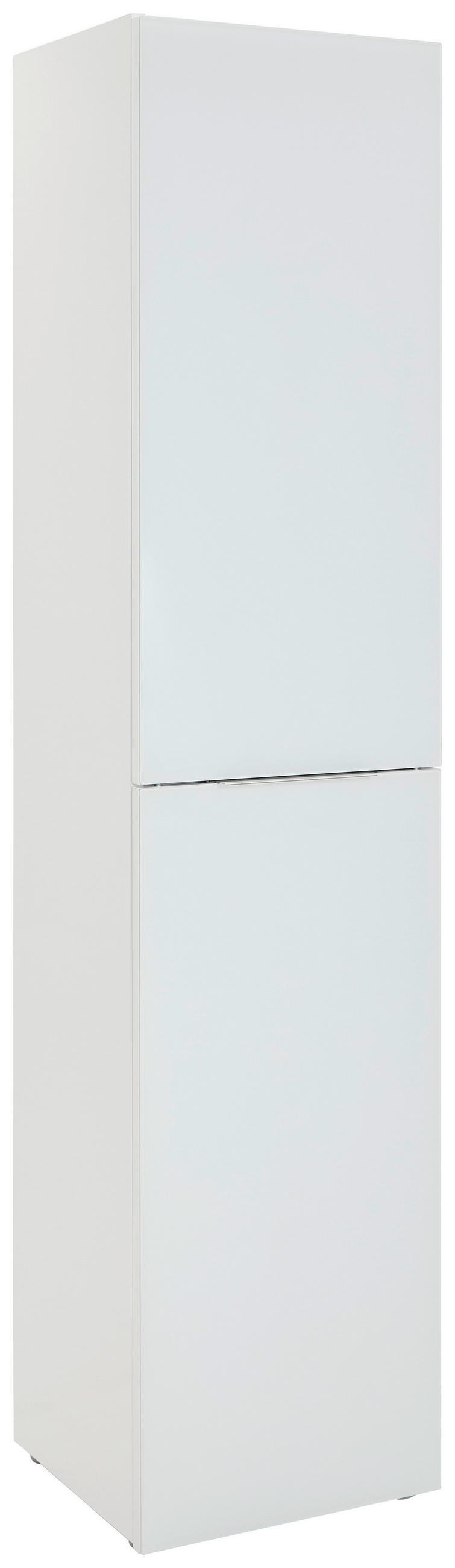 MEHRZWECKSCHRANK 45/196/40,5 cm  in Weiß  - Weiß Hochglanz/Alufarben, Design, Glas/Holzwerkstoff (45/196/40,5cm) - Voleo