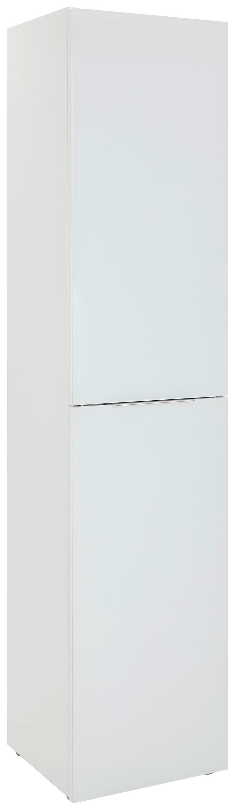 MEHRZWECKSCHRANK 45/196/40,5 cm  in Weiß  - Weiß Hochglanz/Alufarben, Design, Glas/Holzwerkstoff (45/196/40,5cm) - Voleo