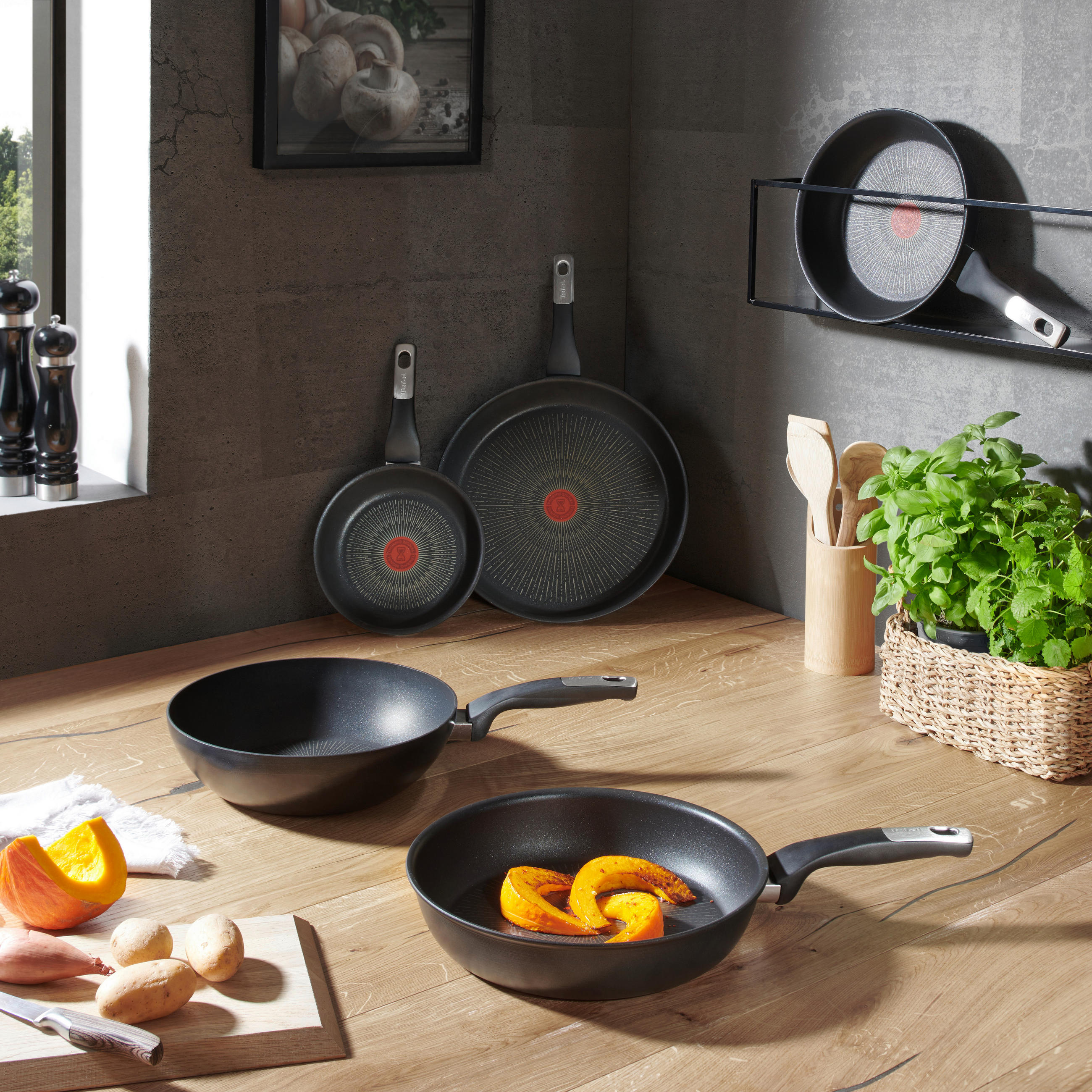 BRATPFANNE 28 cm  - Schwarz, Basics, Metall (28cm) - Tefal