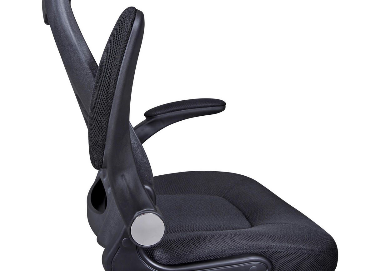 DREHSTUHL  in Schwarz  - Schwarz, KONVENTIONELL, Textil/Metall (68-65/114-122/68cm) - MID.YOU