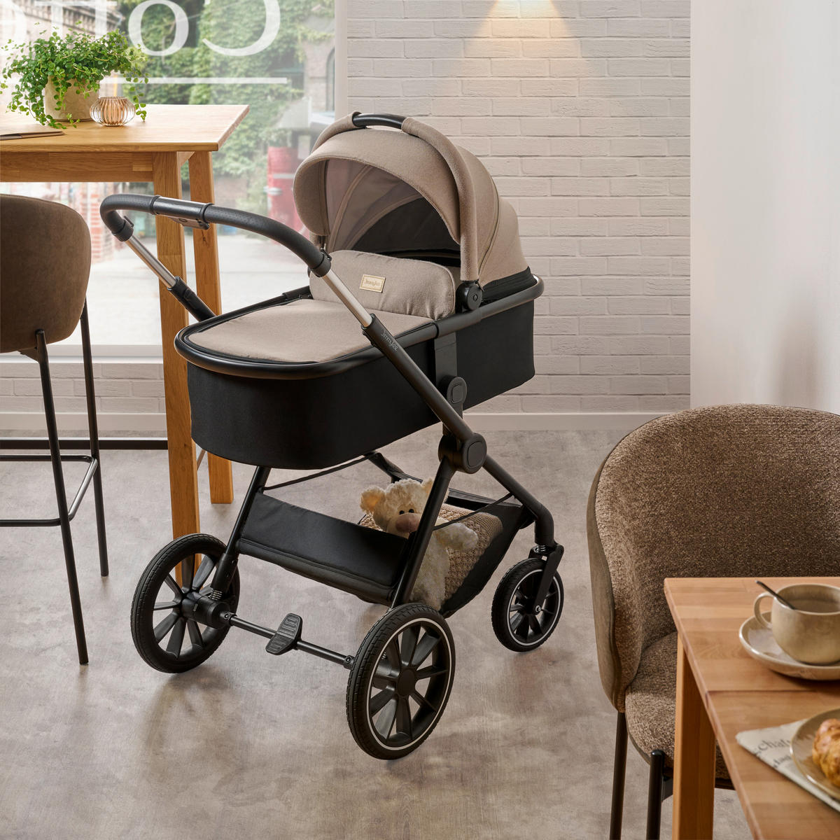 BARNVAGNSSET  - beige/svart, Trend, metall/textil (73/61/110cm) - Jimmylee