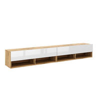TV-BÄNK  i 280/31/33 cm  - vit/ek Wotan, Design, trämaterial/plast (280/31/33cm) - MID.YOU