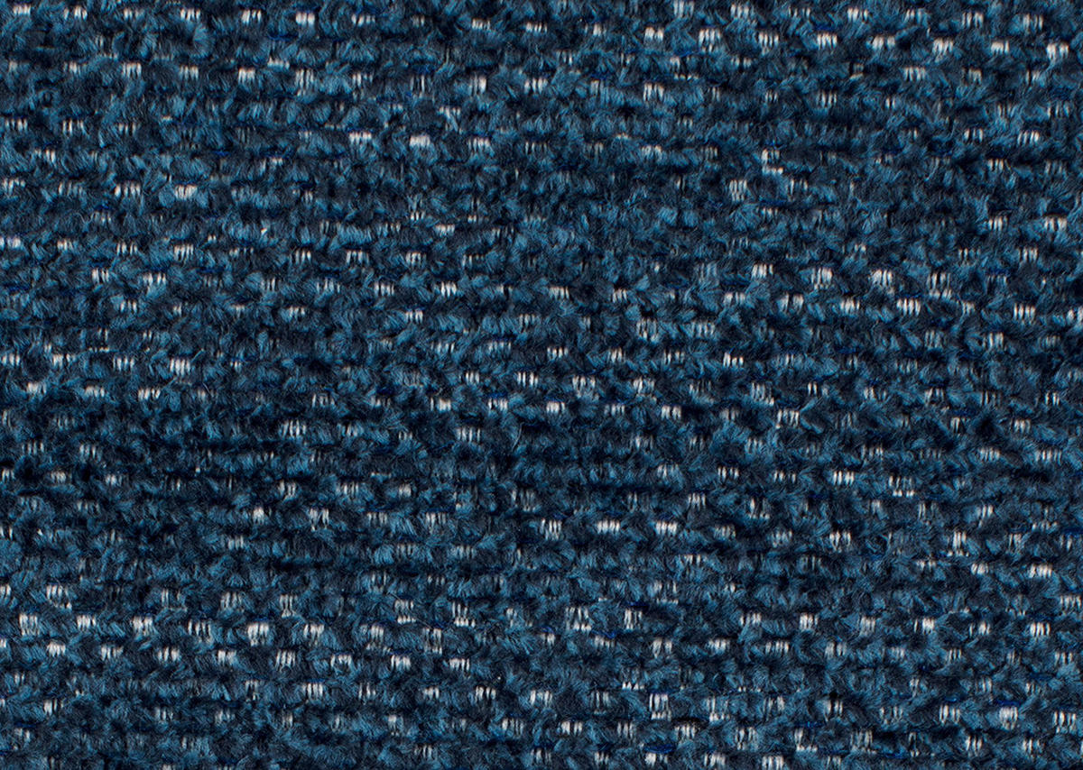 ECKSOFA in Chenille Dunkelblau  - Schwarz/Dunkelblau, Konventionell, Textil/Metall (265/184cm) - Hom`in