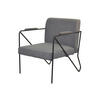 SESSEL Webstoff, Flachgewebe Grau    - Schwarz/Grau, Design, Textil/Metall (76/64/77cm) - MID.YOU