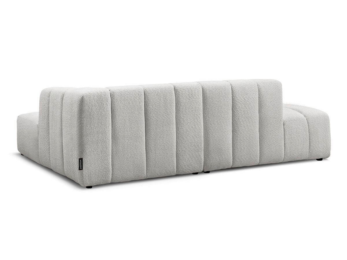 ECKSOFA  ANNECY Hellgrau Bouclé  - Hellgrau/Schwarz, MODERN, Kunststoff/Textil (262/170cm)
