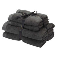 SADA RUČNÍKŮ A OSUŠEK, tmavě šedá - tmavě šedá, Basics, textil - Aquanova