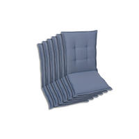 SESSELAUFLAGENSET Uni  - Blau, Basics, Textil (50/7/108cm)